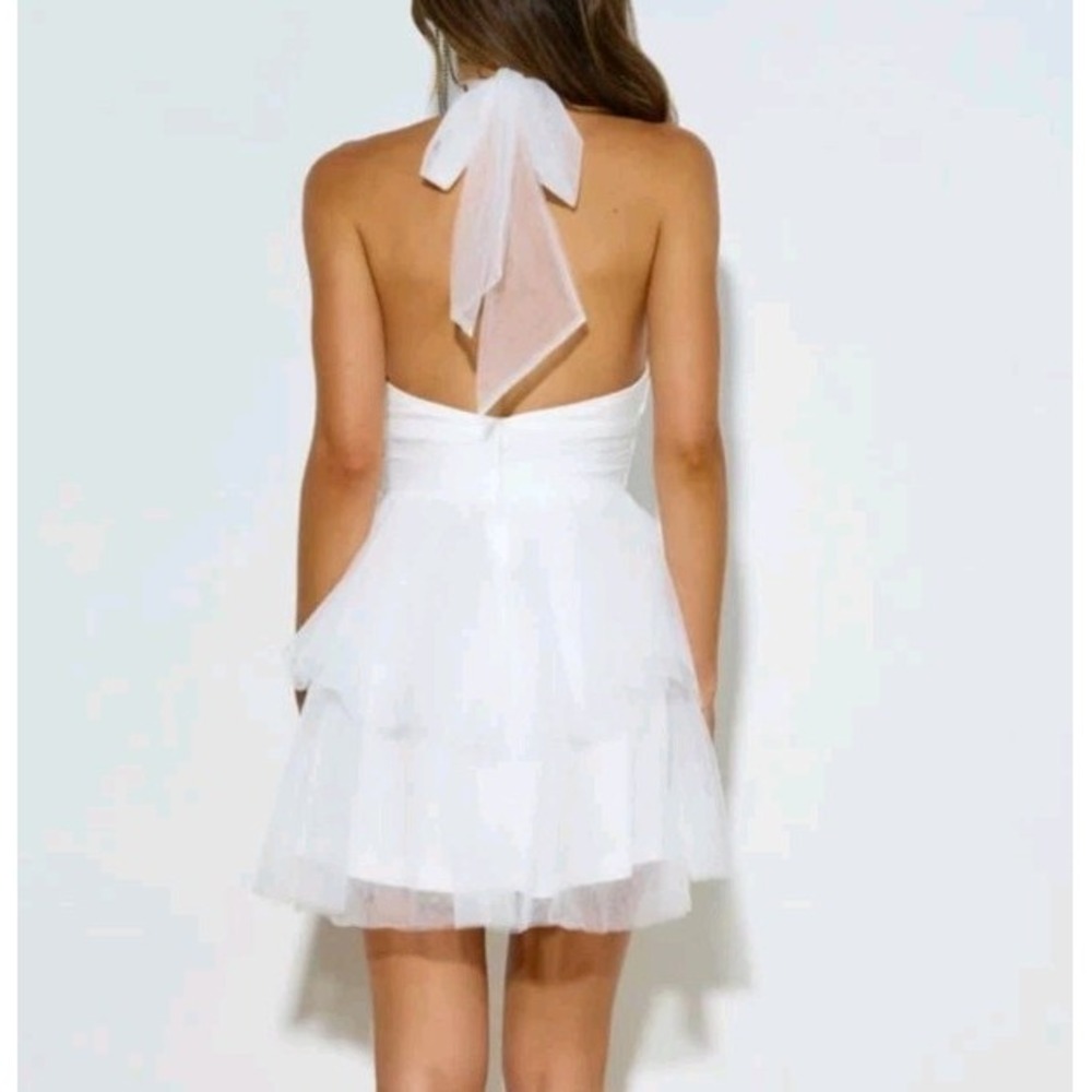 Hello Molly Halter Tulle Mini Dress Large 8 Bridal Wedding Party NWT - Picture 2 of 11